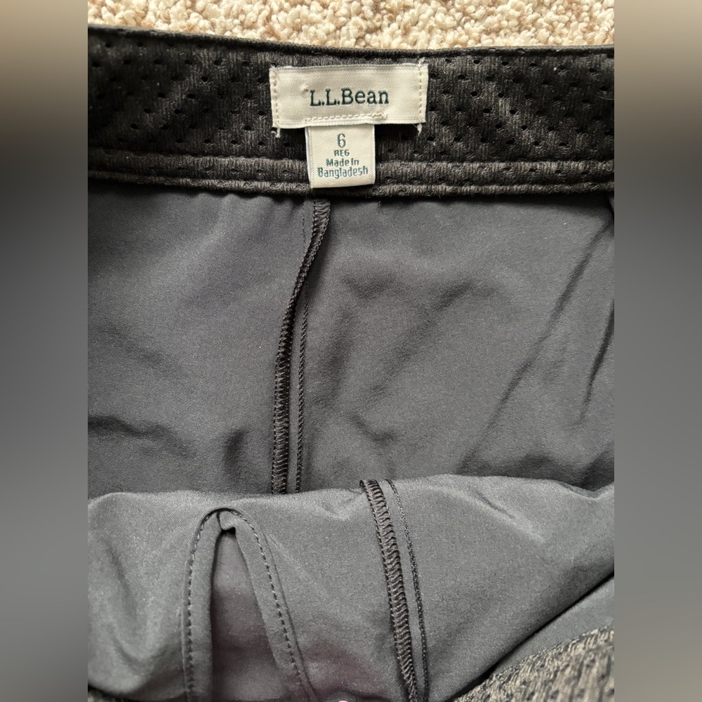 L.L. Bean Athletic Performance Skirt Skort Black Adjustable Waist Size 6 - Picture 3 of 8